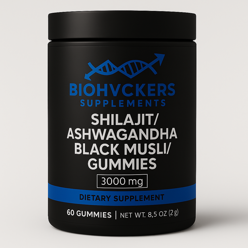 Shilajit + Ashwagandha + Black Musli + Gokshura Gummies (3000mg – 60 gummies)
