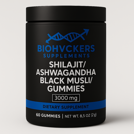 Shilajit + Ashwagandha + Black Musli + Gokshura Gummies (3000mg – 60 gummies)